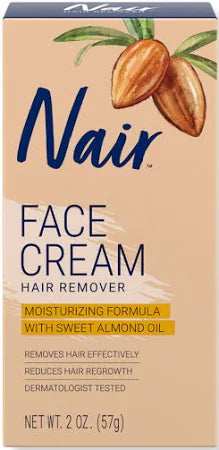 Nair Face Cream Hair Remover Moisturizing Formula with Sweet Almond Oil 2 oz - ANNS BEAUTY SUPPLY